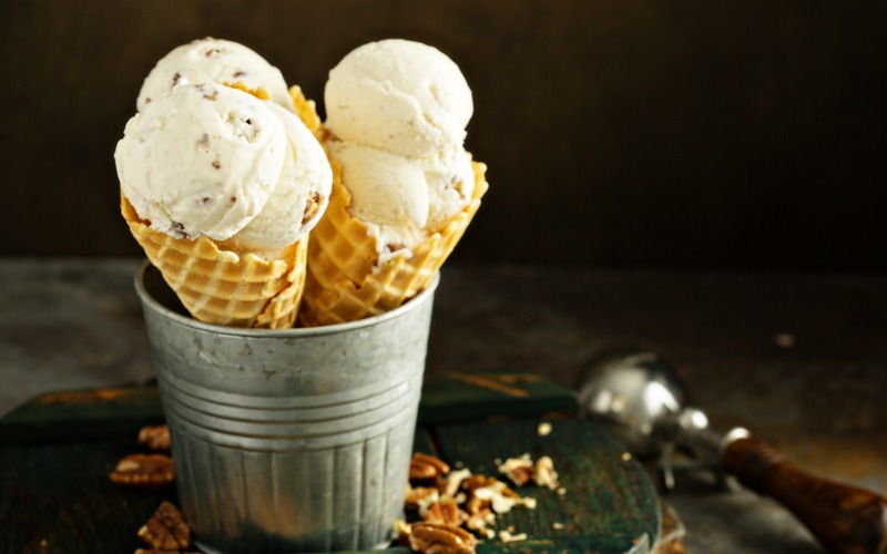 Butter pecan ice cream