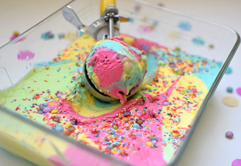 No Churn Rainbow Ice Cream Recipe