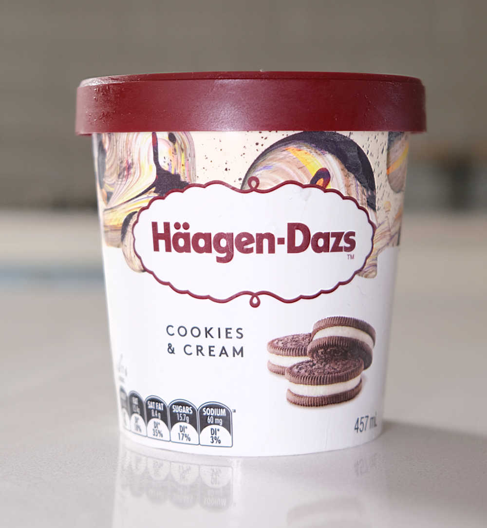 Review Of HaagenDazs Cookies And Cream Ice Cream Scoop Club